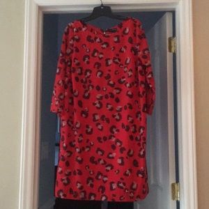 The Limited size large red animal print dress